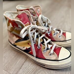 Converse Chuck 70 High Top 'Vintage Floral' Orange Pink Egret Women's Size 7.5